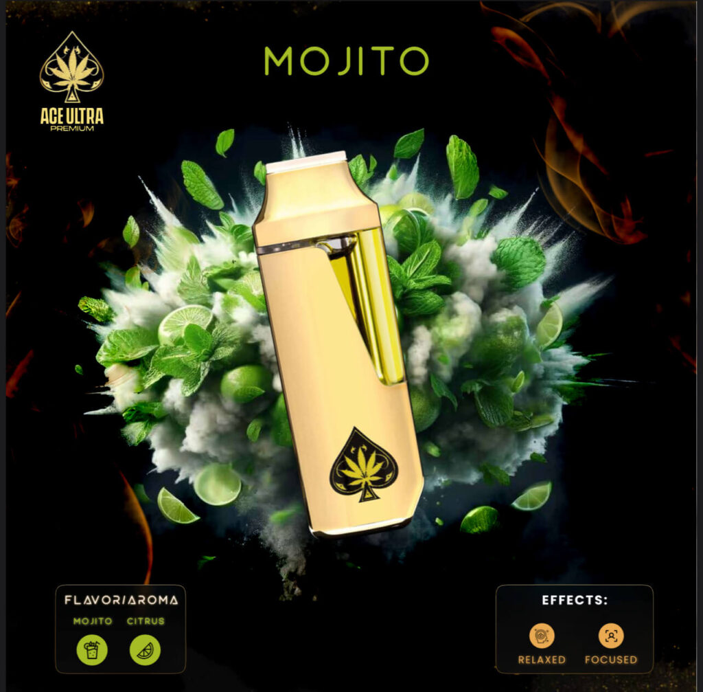 Ace Disposables Mojito|Ace Disposables Mojito vape with refreshing citrus and mint flavor